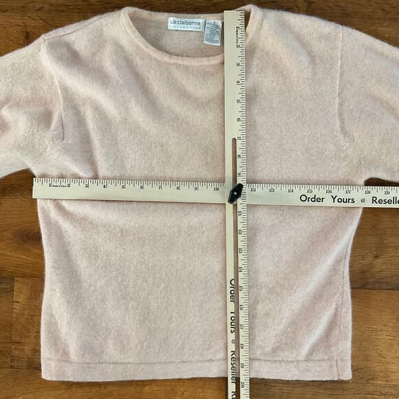 Liz Claiborne VTG Crewneck Angora Wool Long Sleeve Women Pullover Sweater Size S - Picture 4 of 5